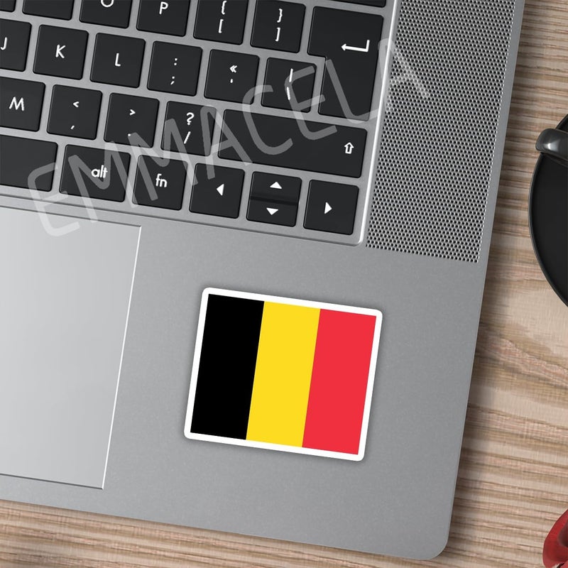 EMMACELA (3PCS) Belgium Flag stickers, Countries Flag Stickers - Waterproof Vinyl Decals For Laptops, Tumblers, Water Bottles, Books, Scrapbooks, Size 3 x 2.5 - Image 4